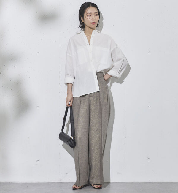 Doux archives「ラメリネンパンツ」|チノ|