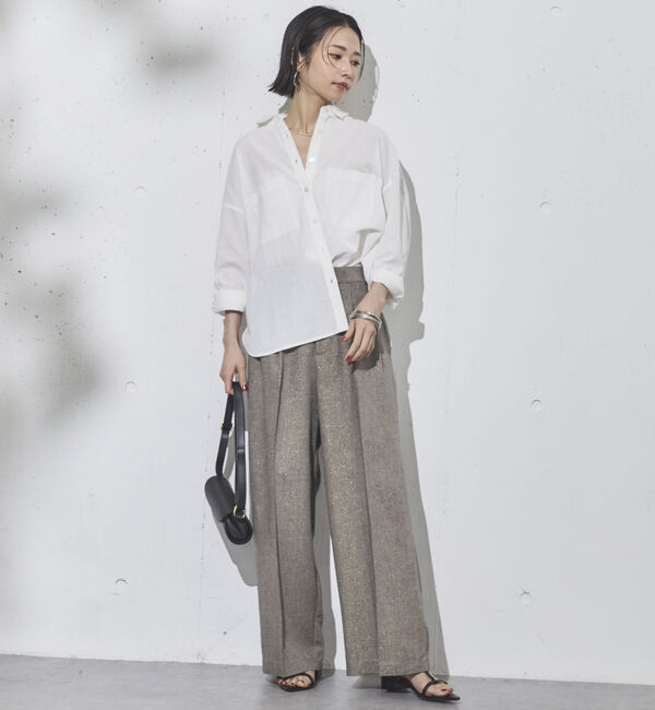 Doux archives「ラメリネンパンツ」|チノ|