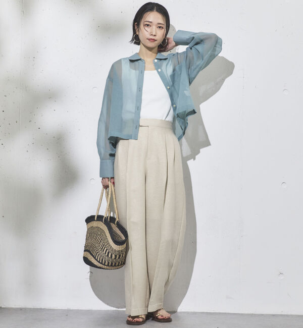 Doux archives「ラメリネンパンツ」|チノ|