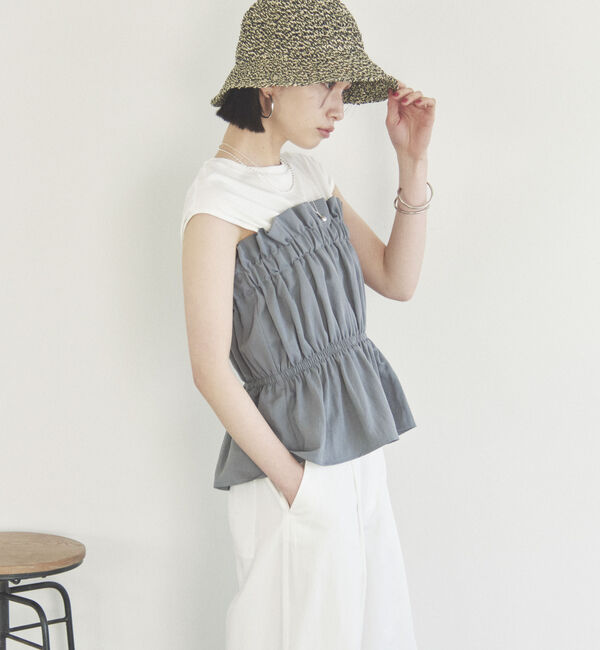 Doux archives「カットドッキングギャザートップス」|Tシャツ・カットソー|