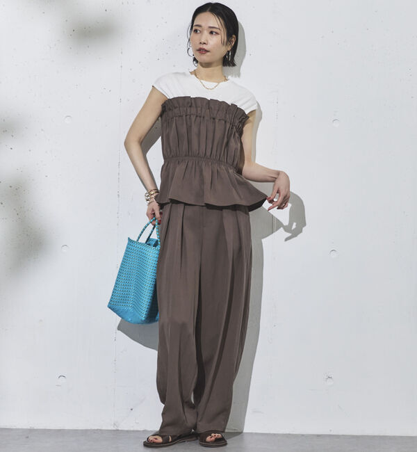 Doux archives「カットドッキングギャザートップス」|Tシャツ・カットソー|