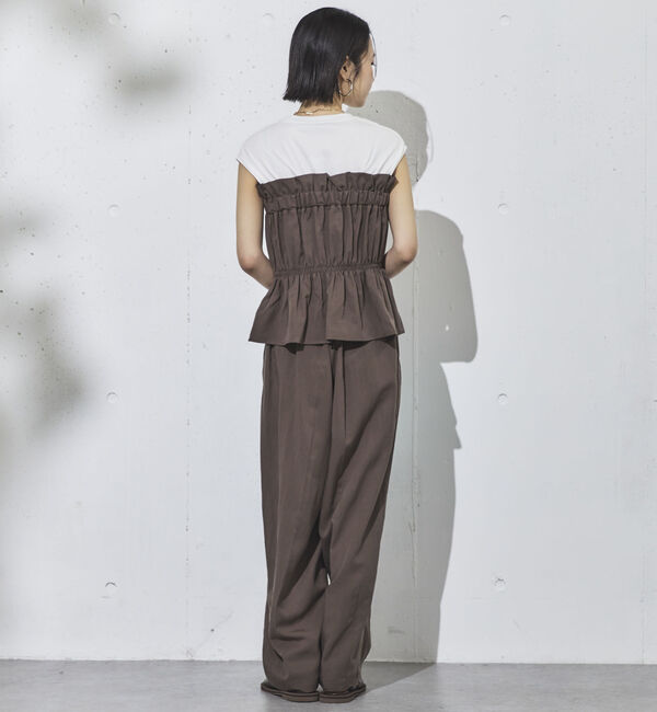 Doux archives「カットドッキングギャザートップス」|Tシャツ・カットソー|