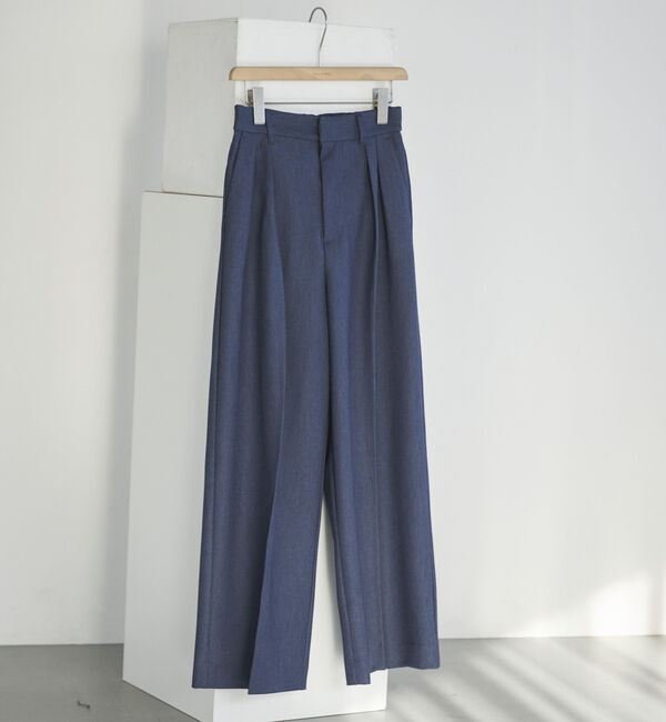 Doux archives「２タックワイドパンツ」|チノ|NAVY