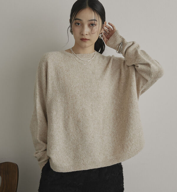 Doux archives「【マシンウォッシャブル】ドルマンニット」|ニット・セーター|BEIGE