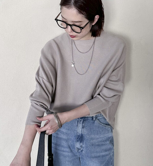 Doux archives「ロングリブドルマンプルオーバー」|ニット・セーター|