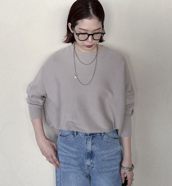 Doux archives「ロングリブドルマンプルオーバー」|ニット・セーター|