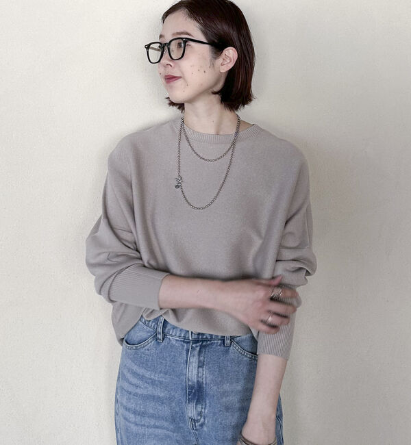 Doux archives「ロングリブドルマンプルオーバー」|ニット・セーター|