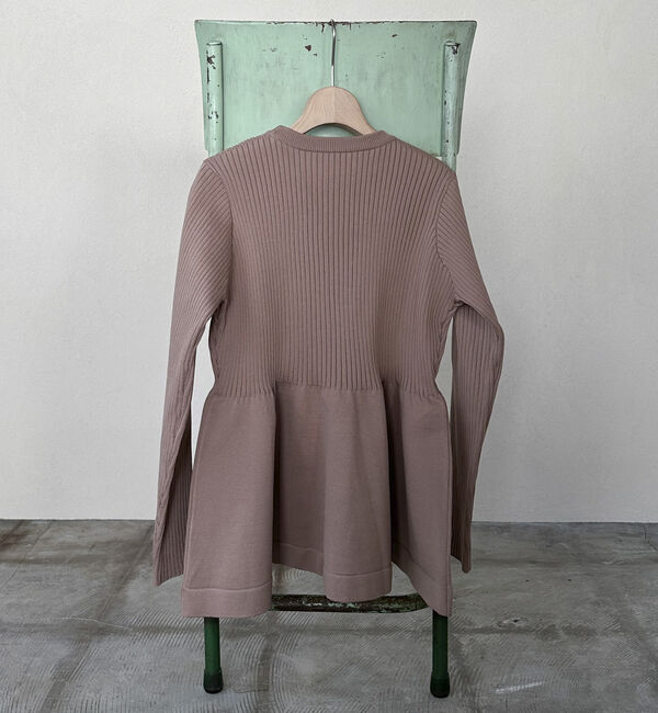 Doux archives「ワイドリブペプラムニットプルオーバー」|ニット・セーター|