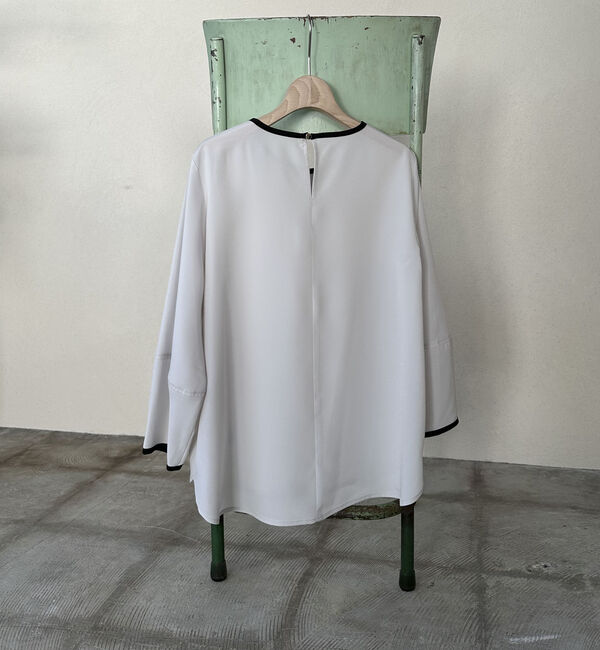 Doux archives「ジョーゼット配色パイピングブラウス」|シャツ・ブラウス|