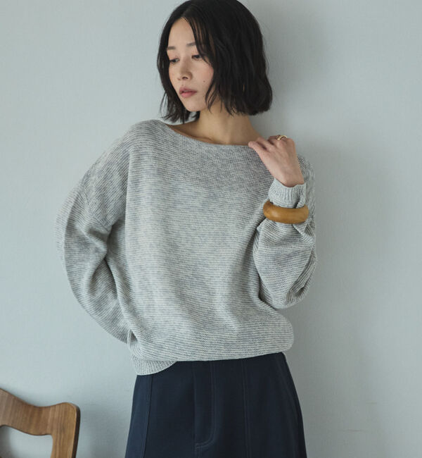 Doux archives「ペーパーヤーンＭＩＸニットプルオーバー」|ニット・セーター|