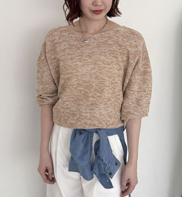 Doux archives「ペーパーヤーンＭＩＸニットプルオーバー」|ニット・セーター|CAMEL