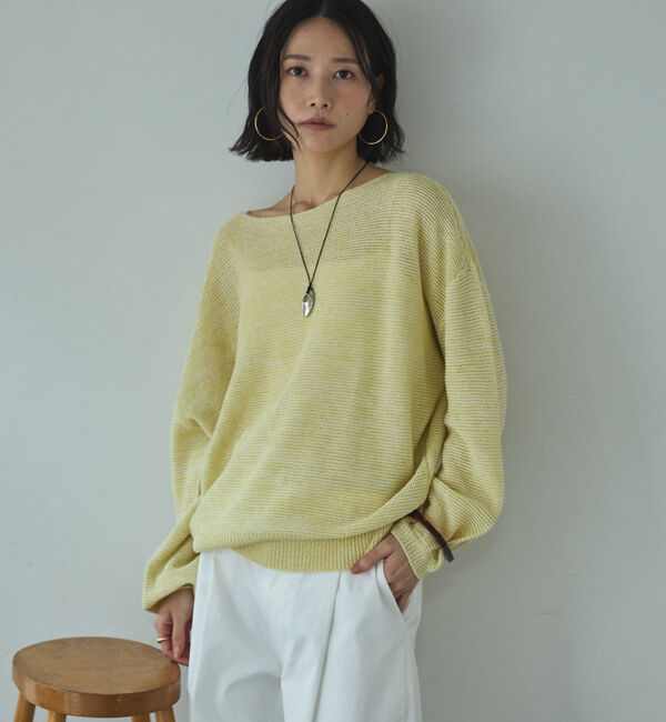 Doux archives「ペーパーヤーンＭＩＸニットプルオーバー」|ニット・セーター|
