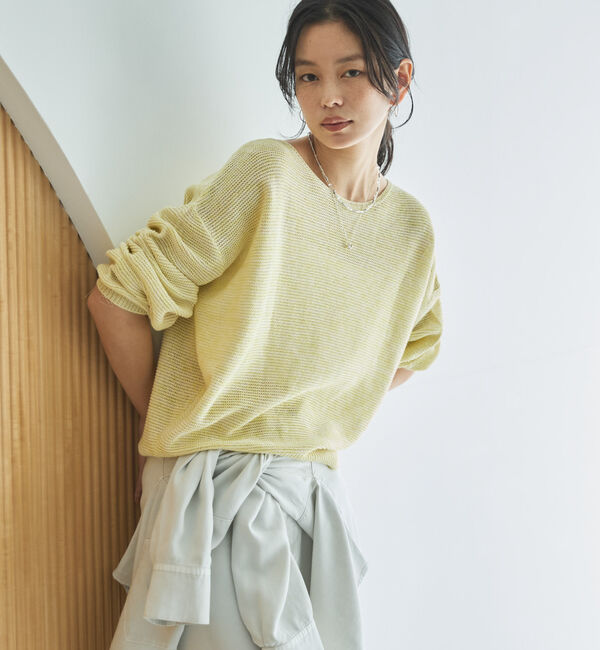 Doux archives「ペーパーヤーンＭＩＸニットプルオーバー」|ニット・セーター|