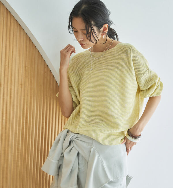 Doux archives「ペーパーヤーンＭＩＸニットプルオーバー」|ニット・セーター|