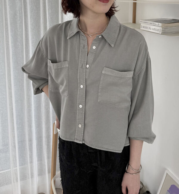 Doux archives「セルロースソフトシャツ」|シャツ・ブラウス|GRAY