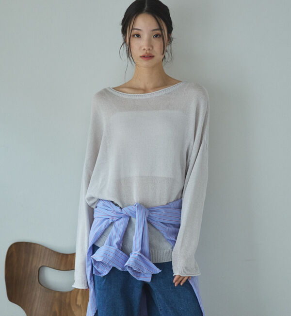 Doux archives「ペーパーヤーンプルオーバー」|ニット・セーター|