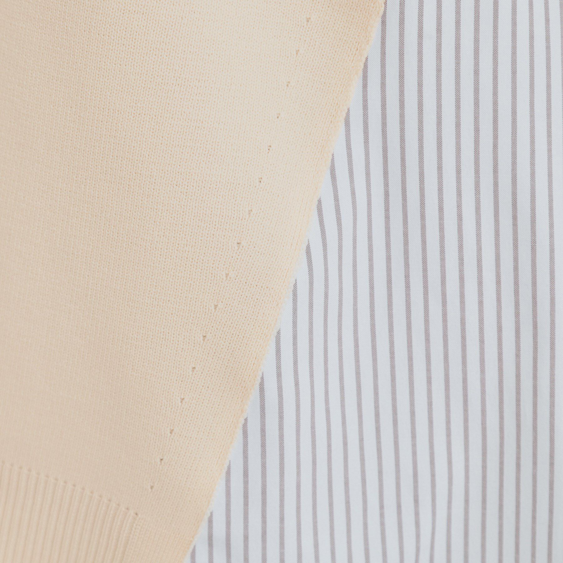 SHOO･LA･RUE「【洗濯機可/S-LL/体型カバー/Aライン】横姿もきれい見え スポンディッシュ サイドフェイクトップ」|ニット・セーター|