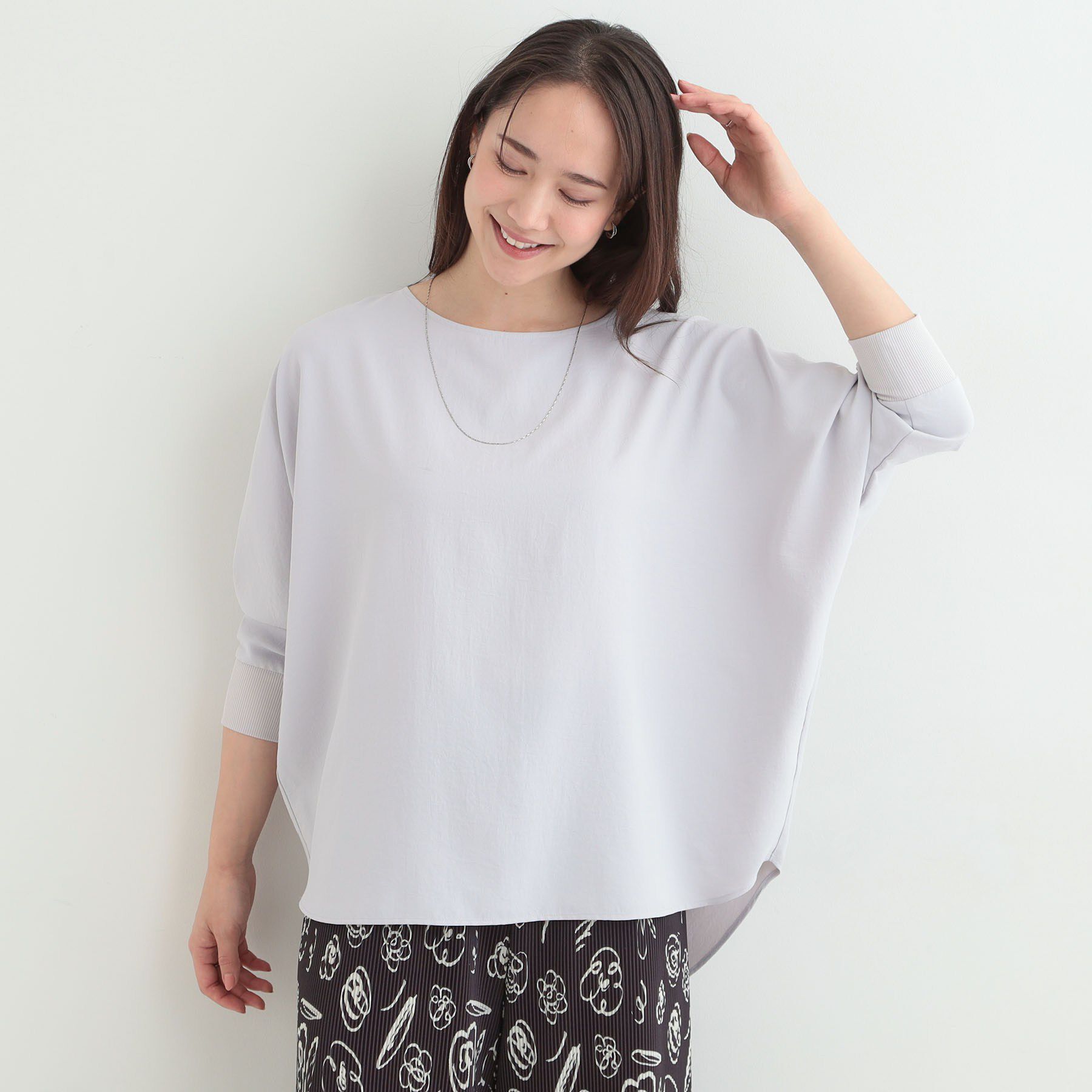 SHOO･LA･RUE「【着丈選べる/体型カバー】さらさらとろん ドルマンブラウス」|シャツ・ブラウス|