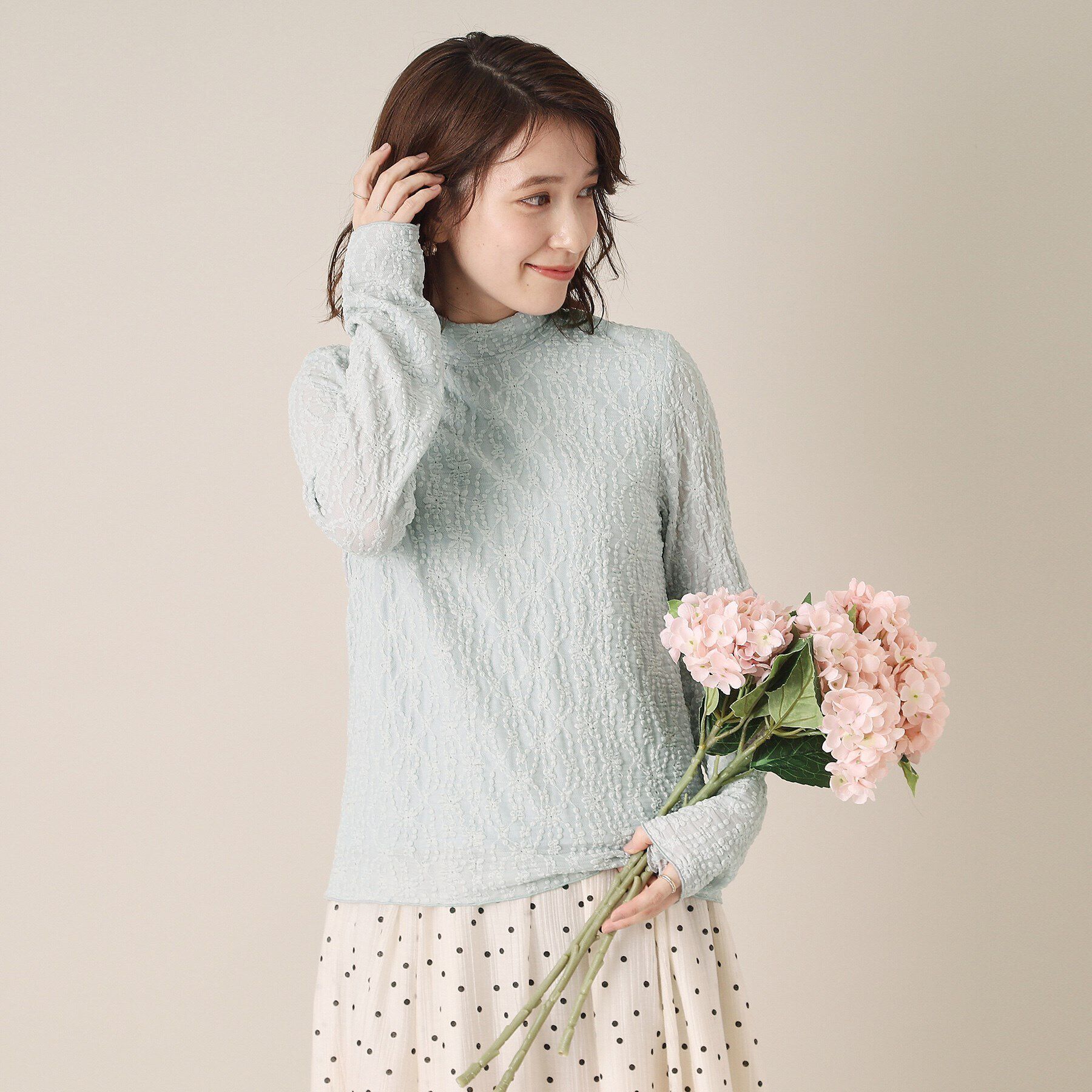 ITS&rsquo;DEMO「【洗濯機OK】レースプルオーバー」|Tシャツ・カットソー|