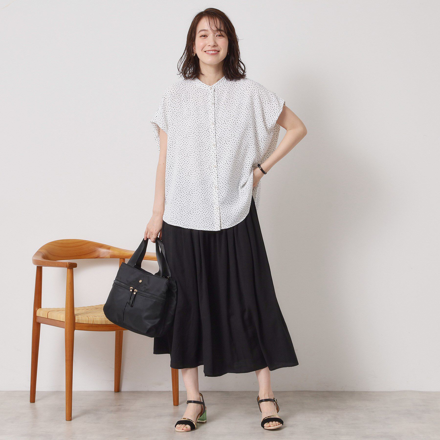 ITS&rsquo;DEMO「【さらりタッチ／ウエストゴム／手洗い可】強撚スラブスカーチョ」|その他|