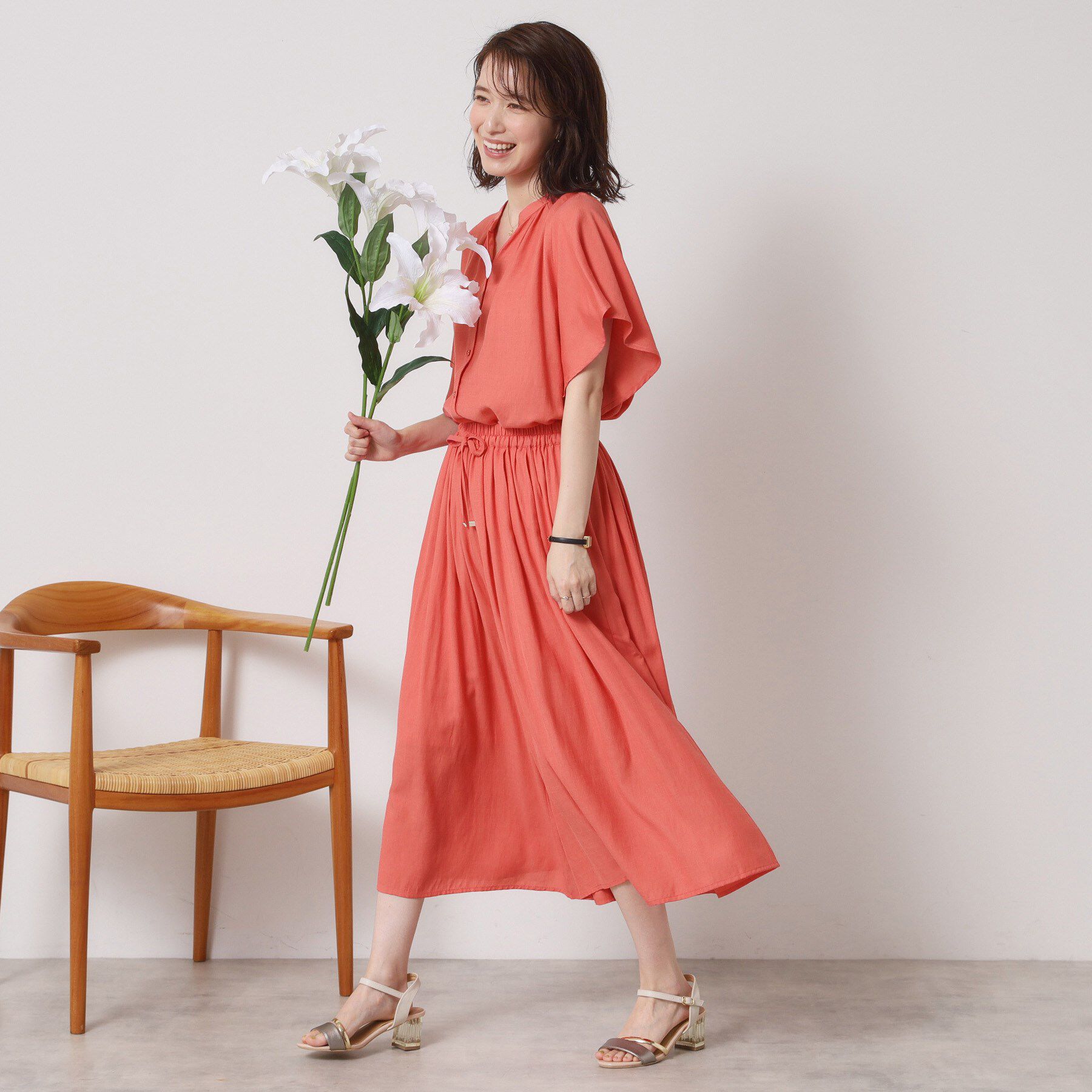 ITS&rsquo;DEMO「【さらりタッチ／ウエストゴム／手洗い可】強撚スラブスカーチョ」|その他|