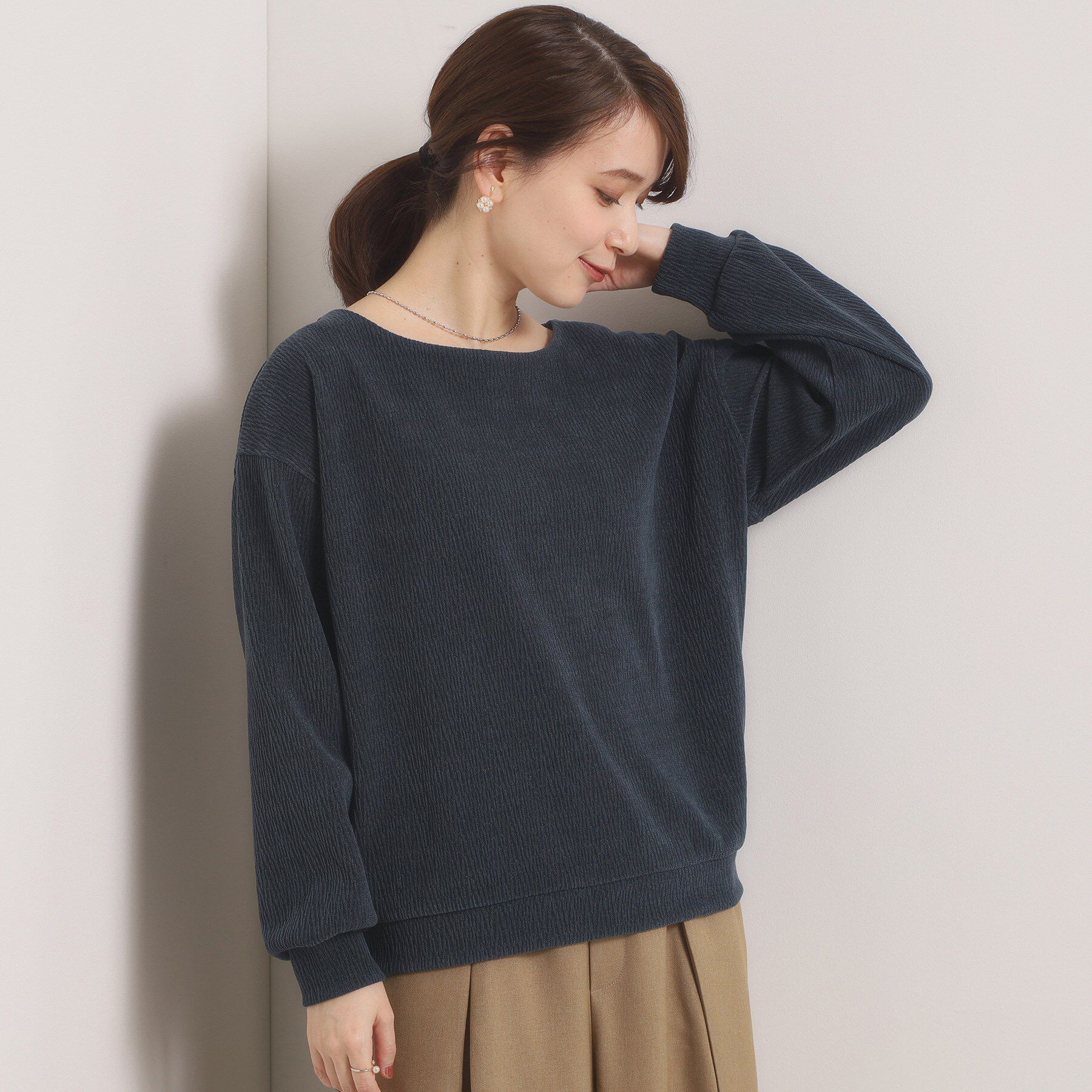 ITS&rsquo;DEMO「【洗濯機OK】ウェーブモールプルオーバー」|Tシャツ・カットソー|