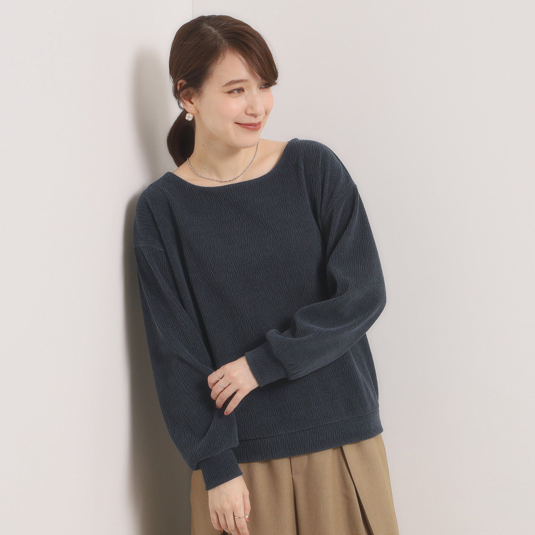 ITS&rsquo;DEMO「【洗濯機OK】ウェーブモールプルオーバー」|Tシャツ・カットソー|スミクロ(018)