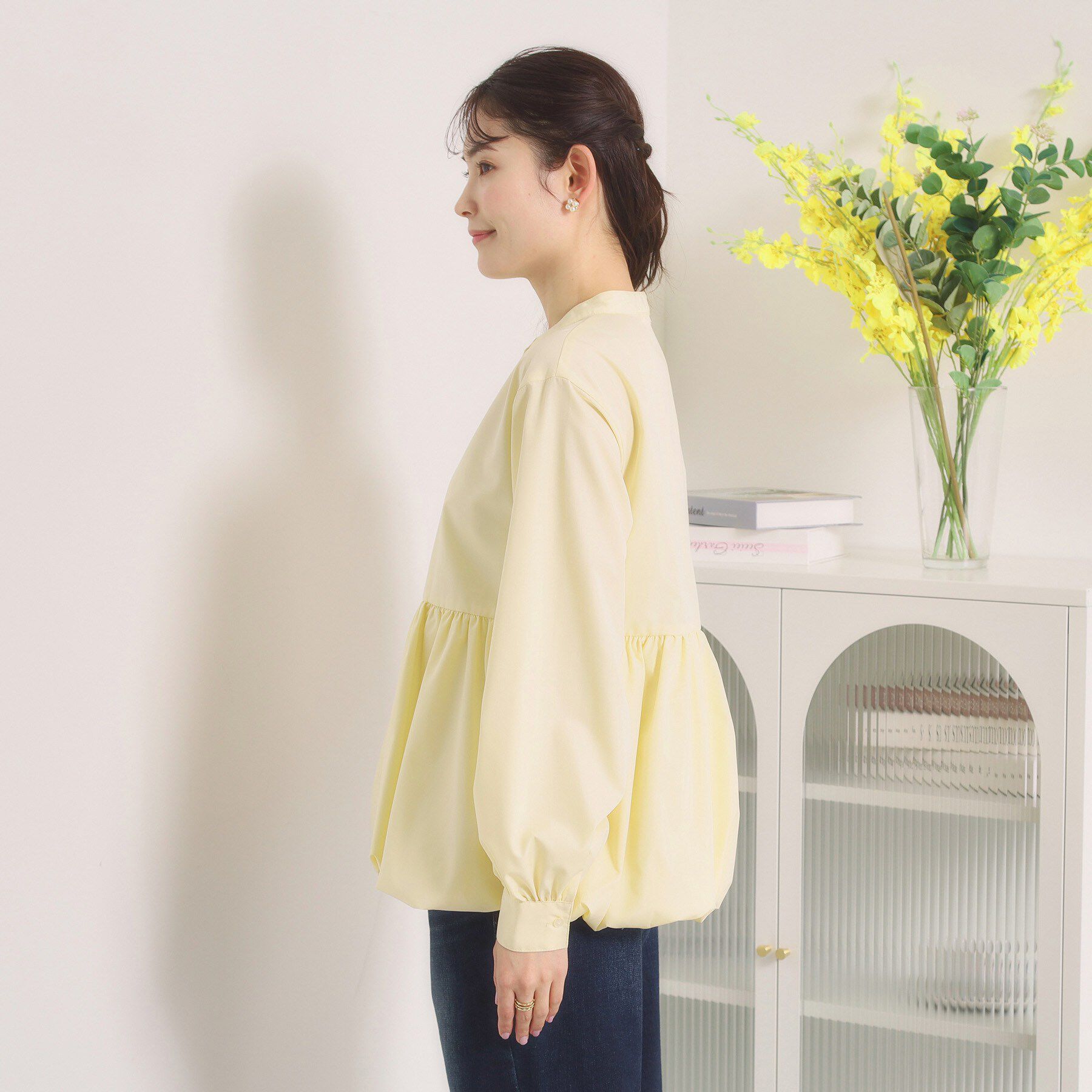 ITS&rsquo;DEMO「【洗濯機OK】バルーンヘムブラウス」|シャツ・ブラウス|