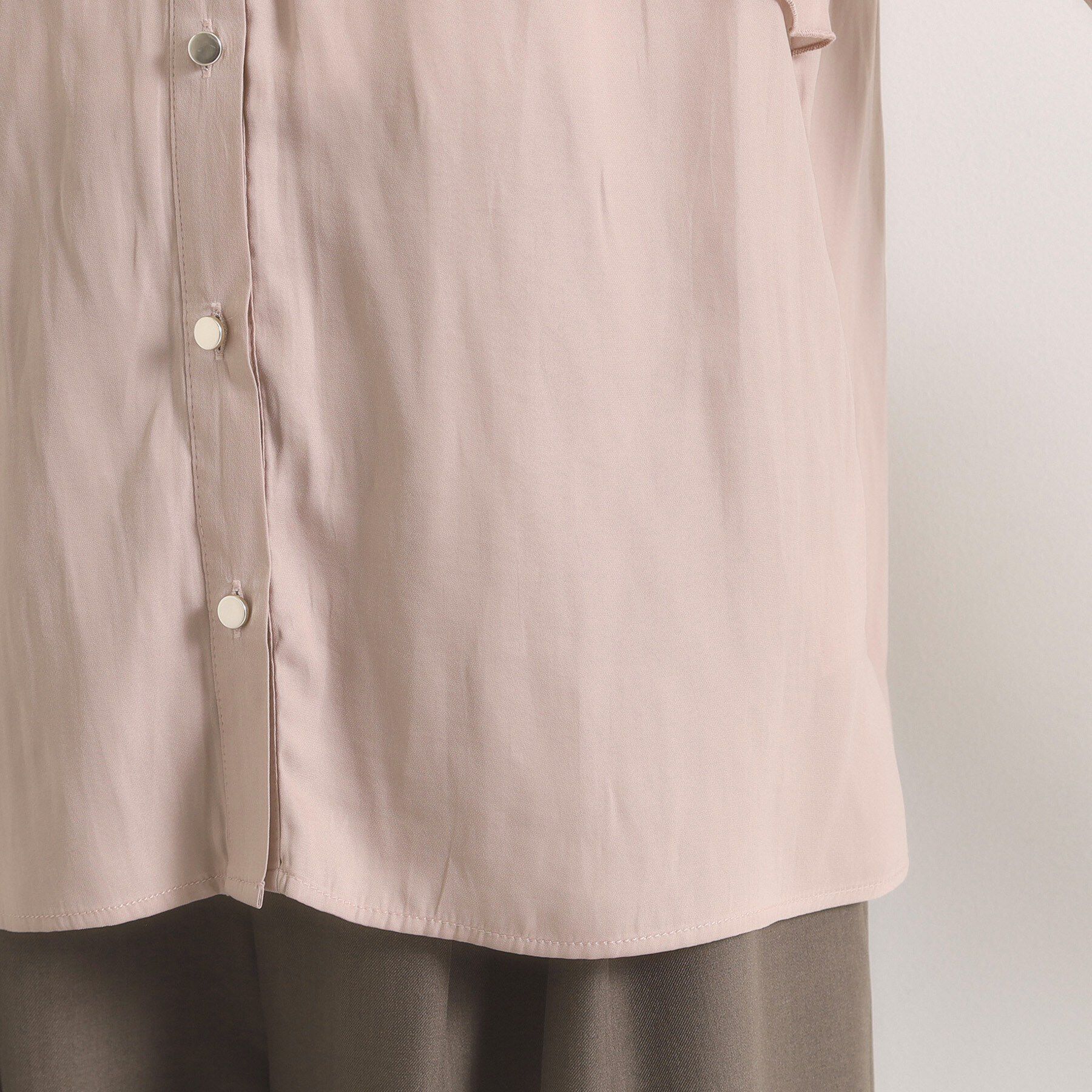 ITS&rsquo;DEMO「【手洗い可】サテンティアードブラウス」|シャツ・ブラウス|