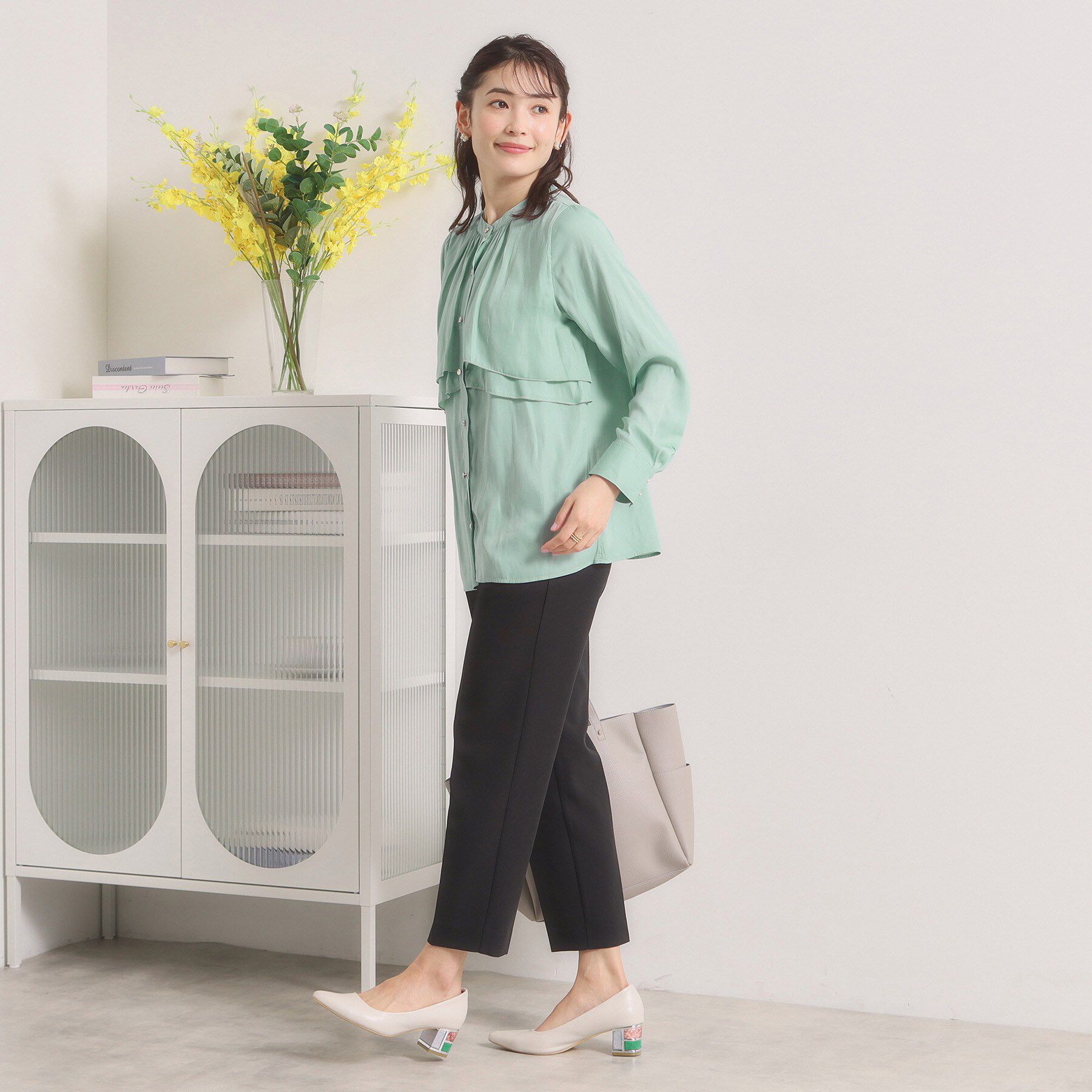 ITS&rsquo;DEMO「【手洗い可】サテンティアードブラウス」|シャツ・ブラウス|