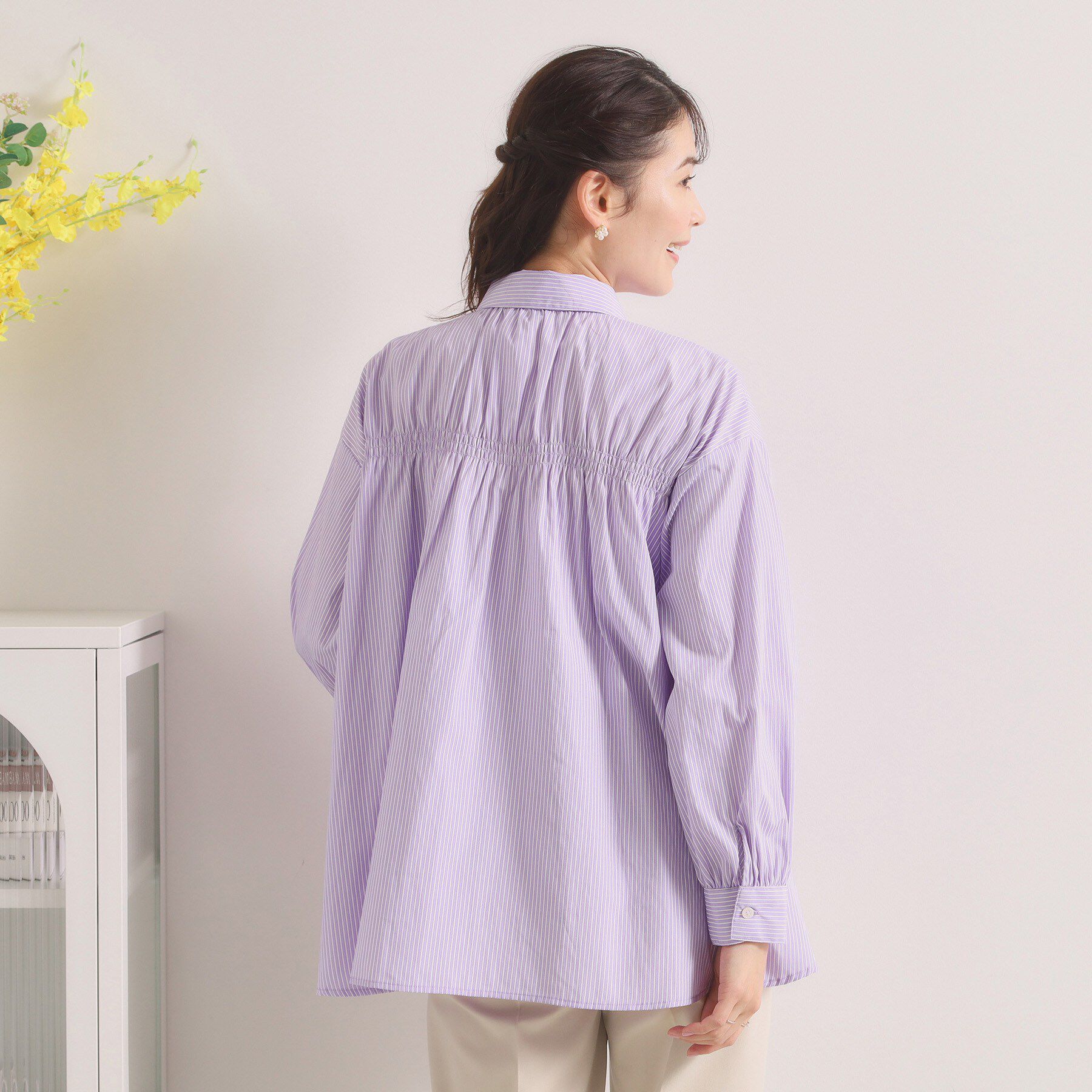 ITS&rsquo;DEMO「【手洗い可】バックギャザーブラウス」|シャツ・ブラウス|