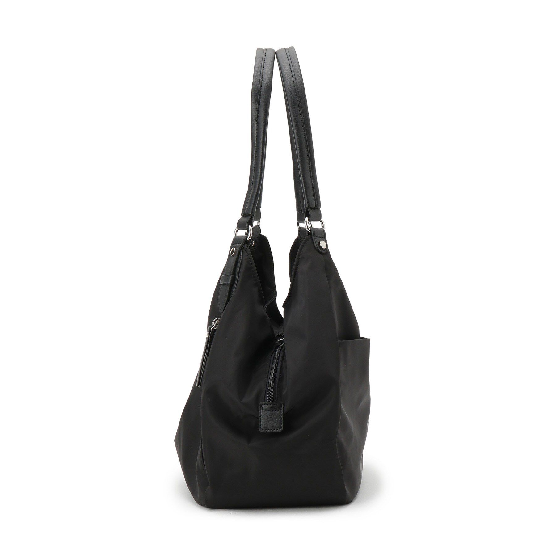 ITS&rsquo;DEMO「【7ポケット】合皮コンビ三層トート」|トートバッグ|