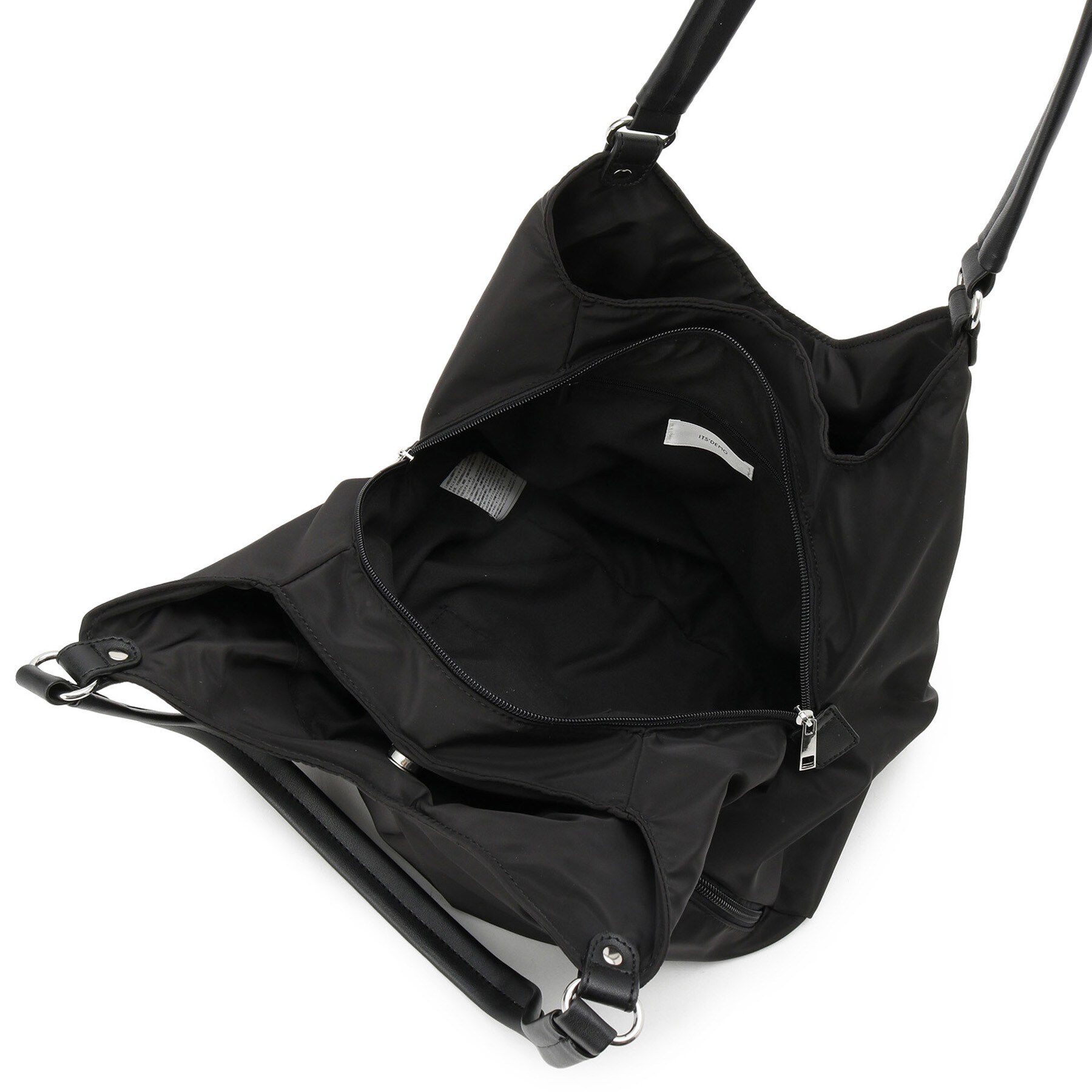 ITS&rsquo;DEMO「【7ポケット】合皮コンビ三層トート」|トートバッグ|