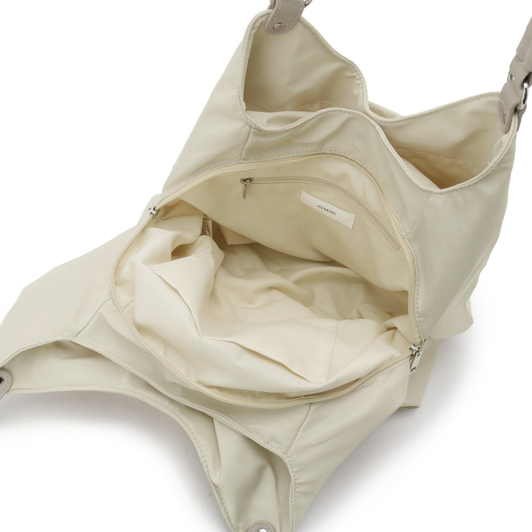 ITS&rsquo;DEMO「【7ポケット】合皮コンビ三層トート」|トートバッグ|