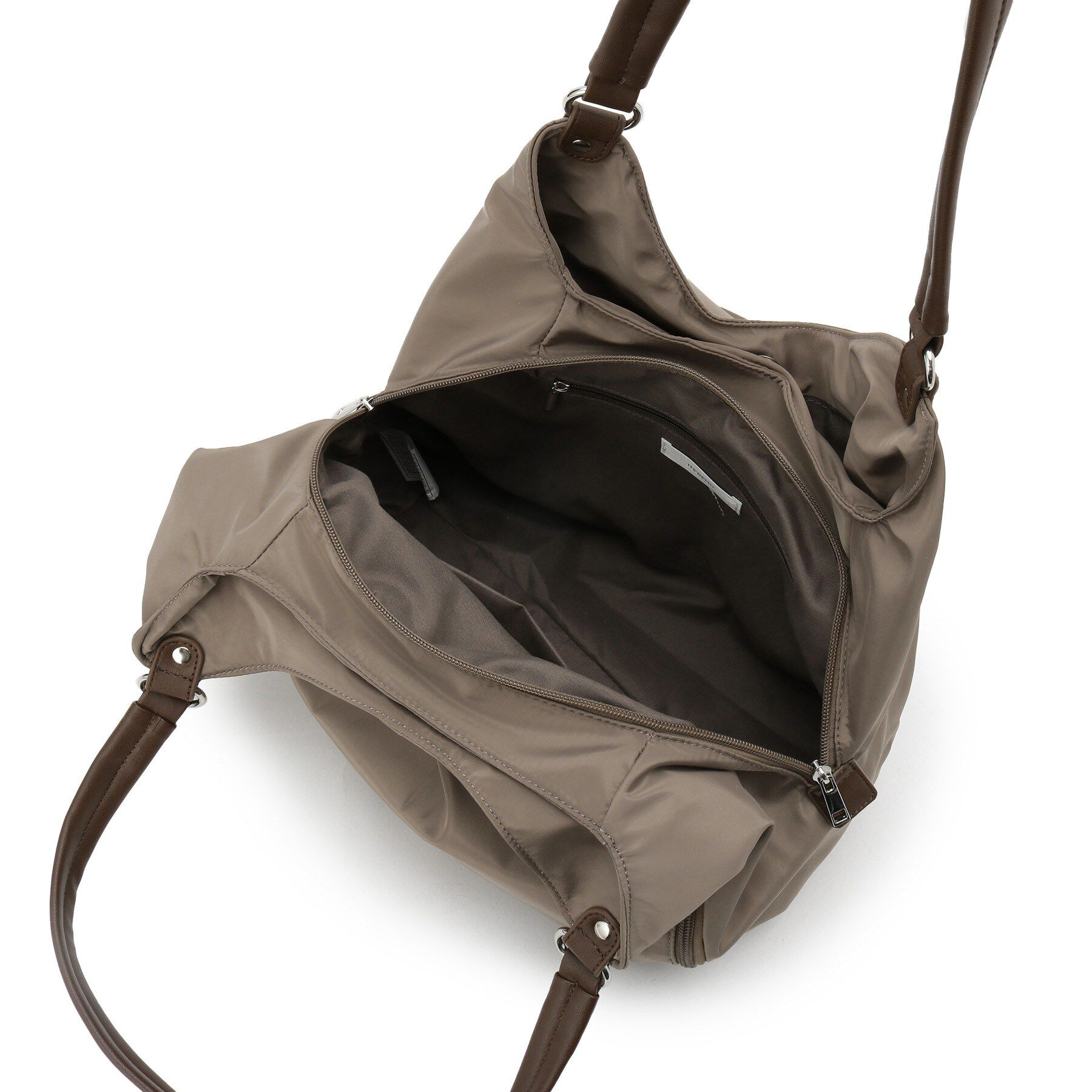 ITS&rsquo;DEMO「【7ポケット】合皮コンビ三層トート」|トートバッグ|