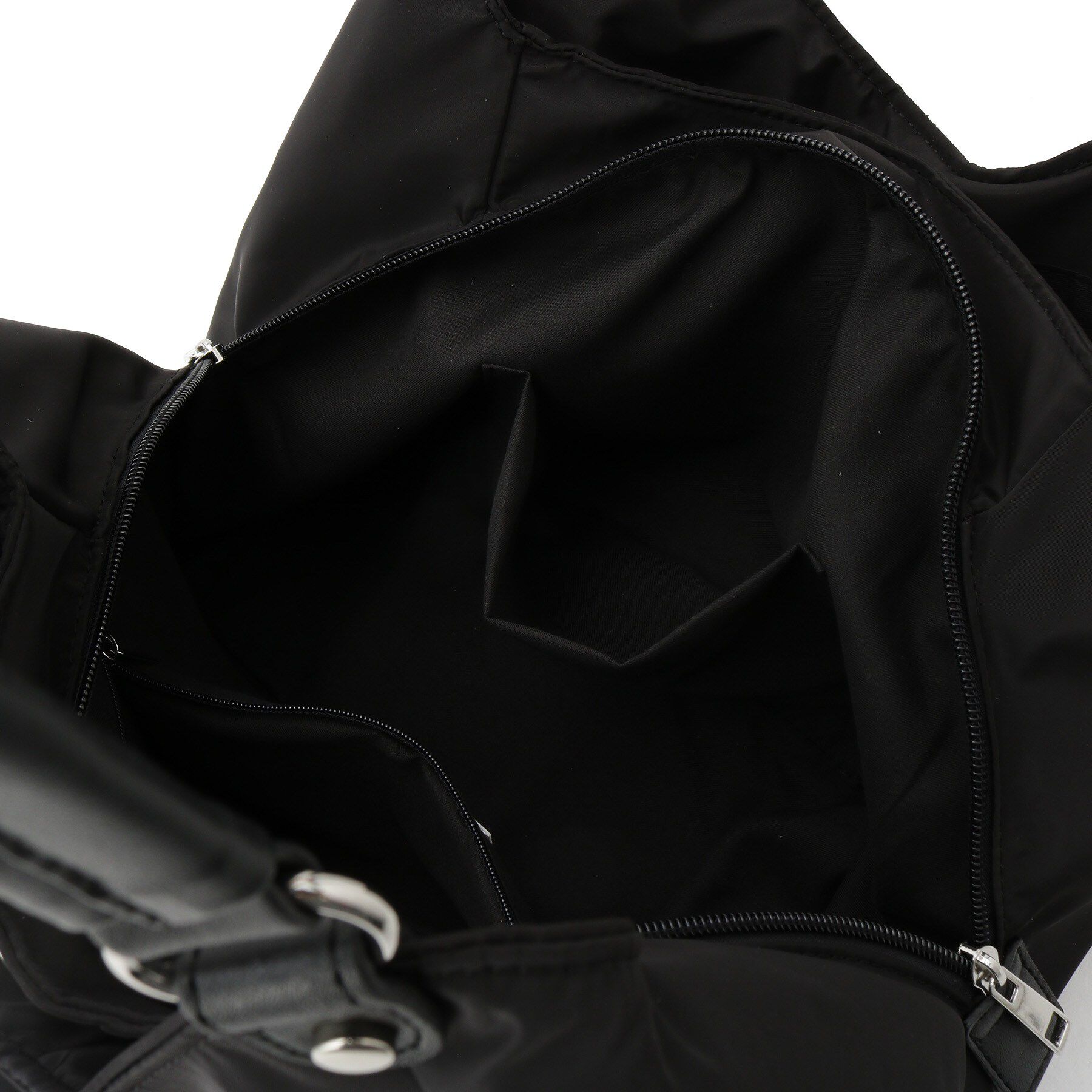 ITS&rsquo;DEMO「【7ポケット】合皮コンビ三層トート」|トートバッグ|