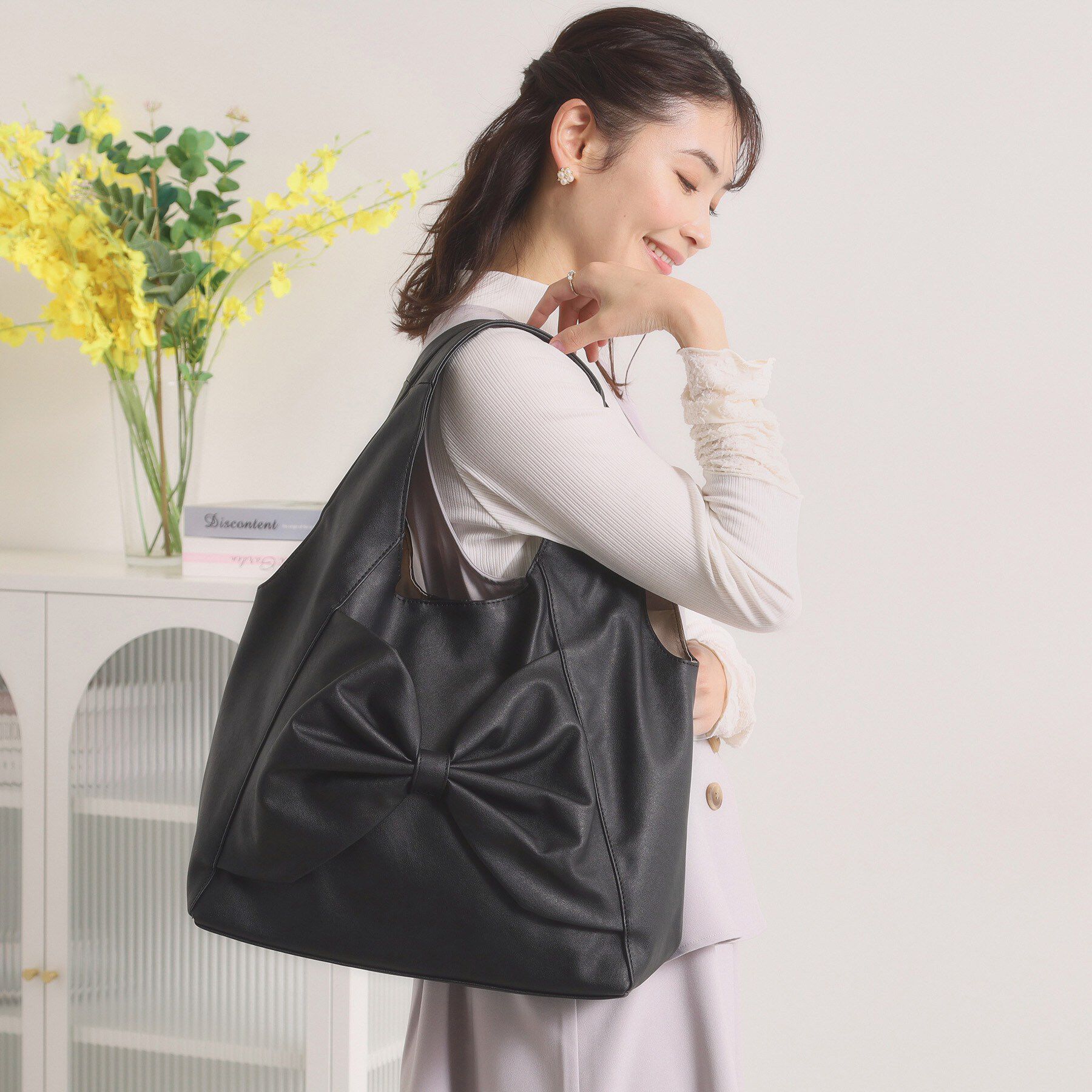 ITS&rsquo;DEMO「リボンモチーフサブトート」|トートバッグ|