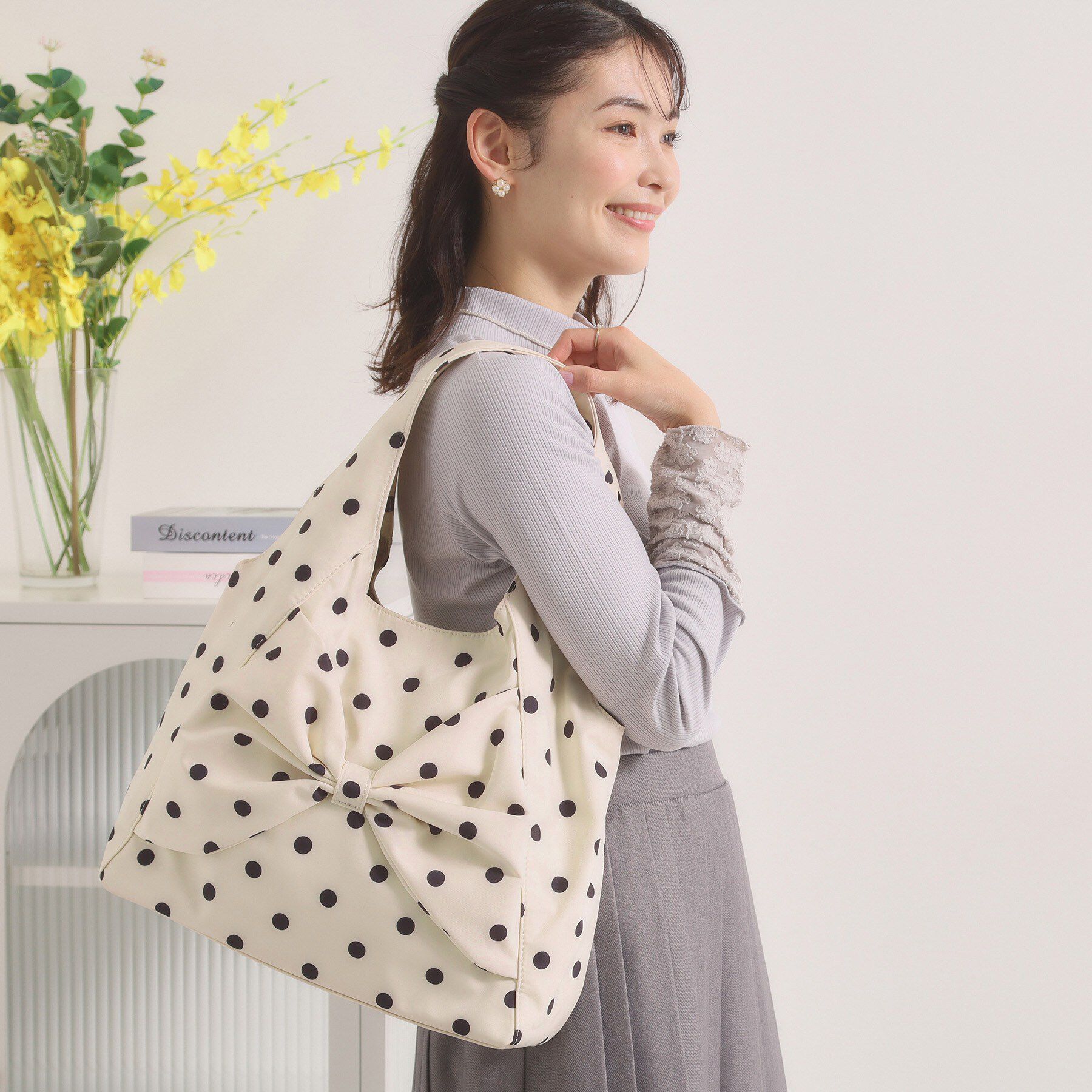 ITS&rsquo;DEMO「リボンモチーフサブトート」|トートバッグ|