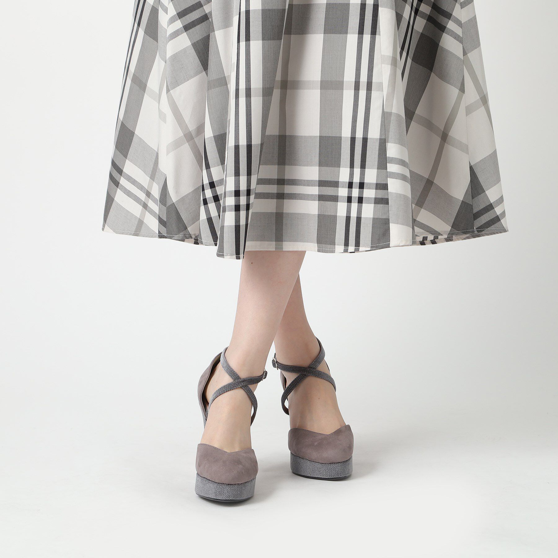 ESPERANZA「クロスストラップハイヒールセパレートパンプス」|パンプス|