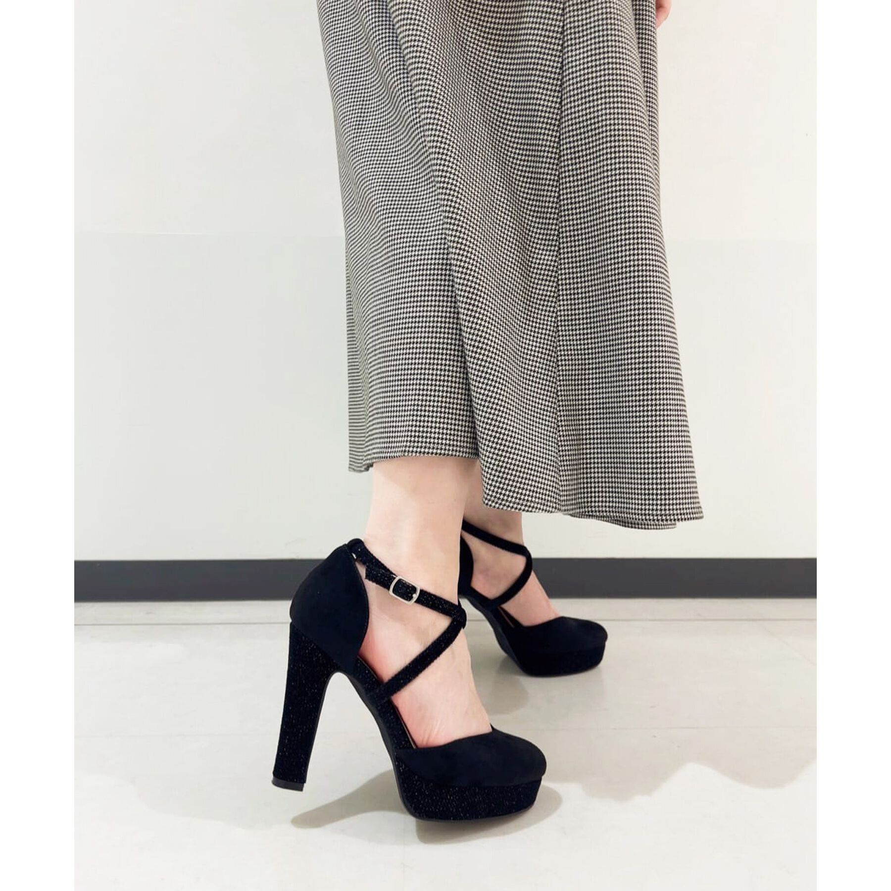 ESPERANZA「クロスストラップハイヒールセパレートパンプス」|パンプス|