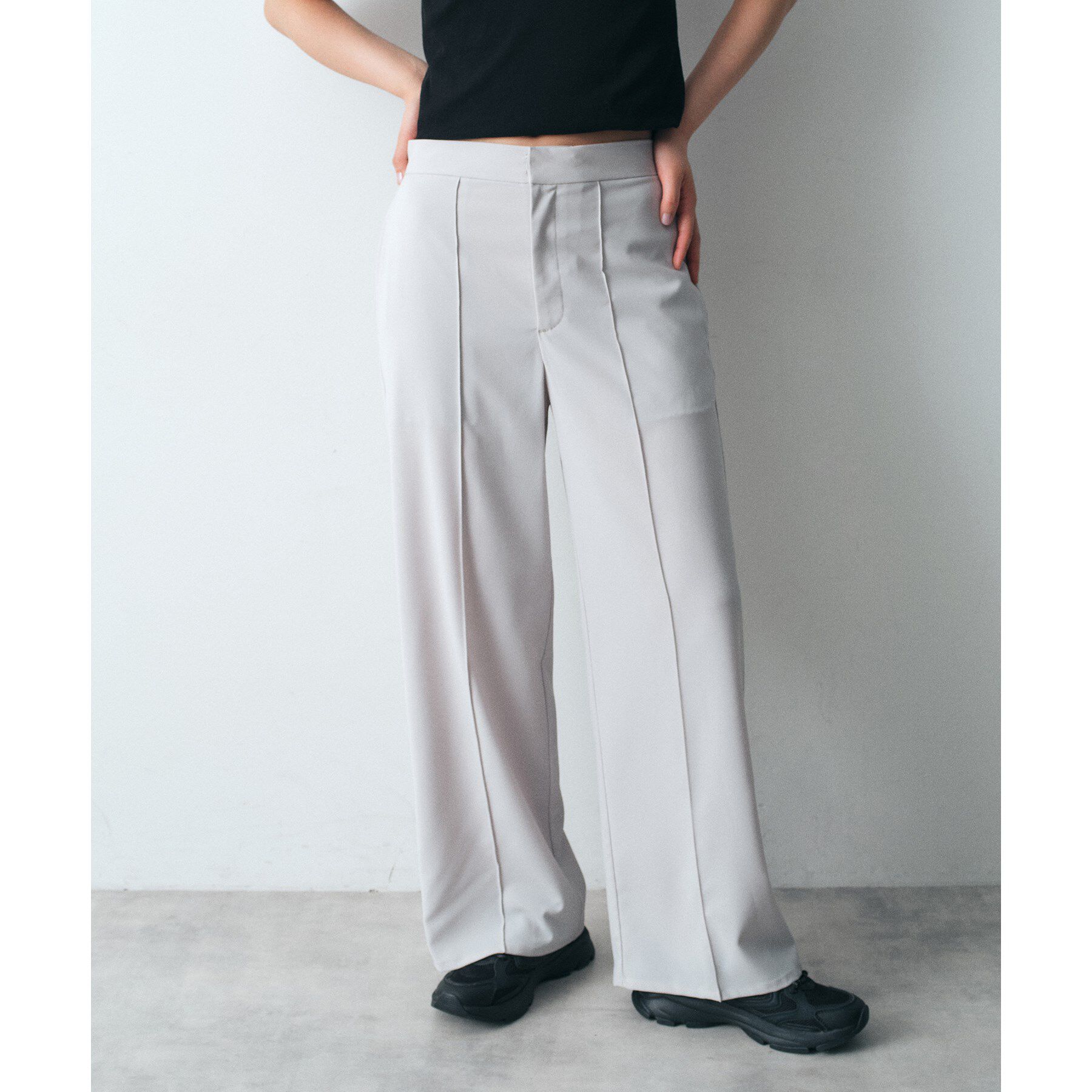 CODE A「french twill easy trouser」|その他|ライトグレー(010