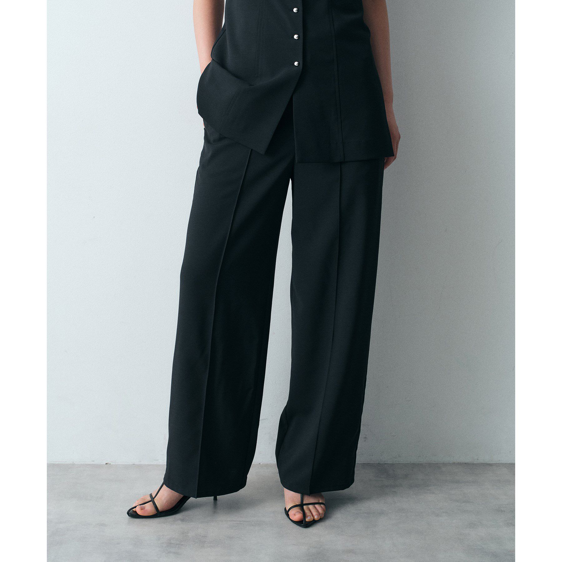 CODE A「french twill easy trouser」|その他|ブラック(019)