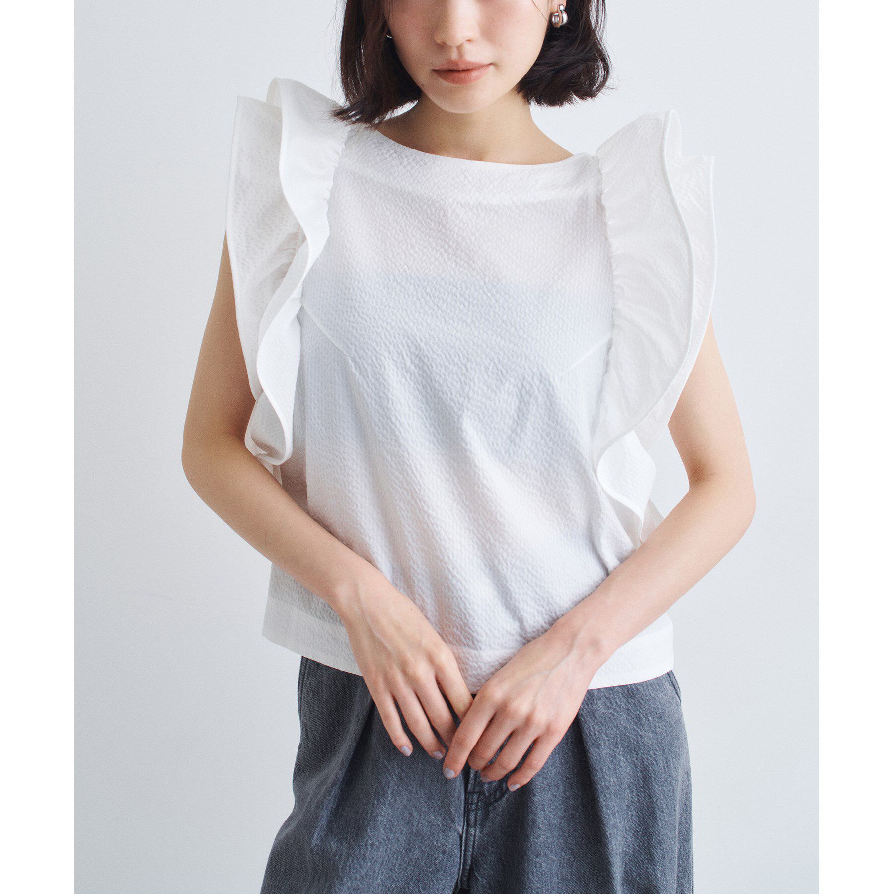 CODE A「ruffle drama blouse」|シャツ・ブラウス|