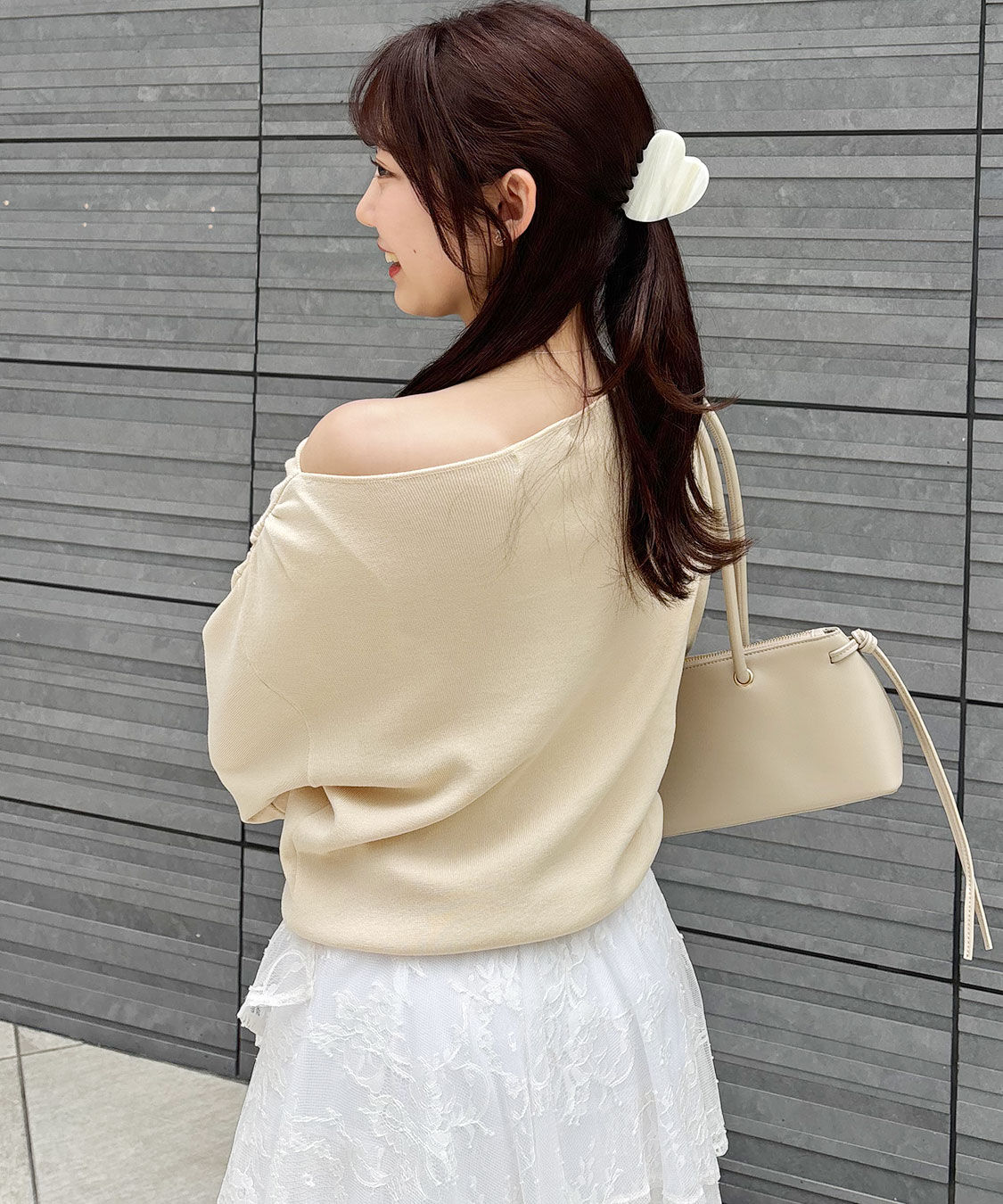 COCO DEAL「ショルダーギャザーオフショルニット」|ニット・セーター|