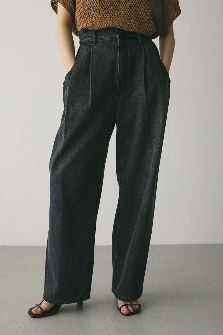 STYLEMIXER「タックワイドルーズデニム」|デニム|