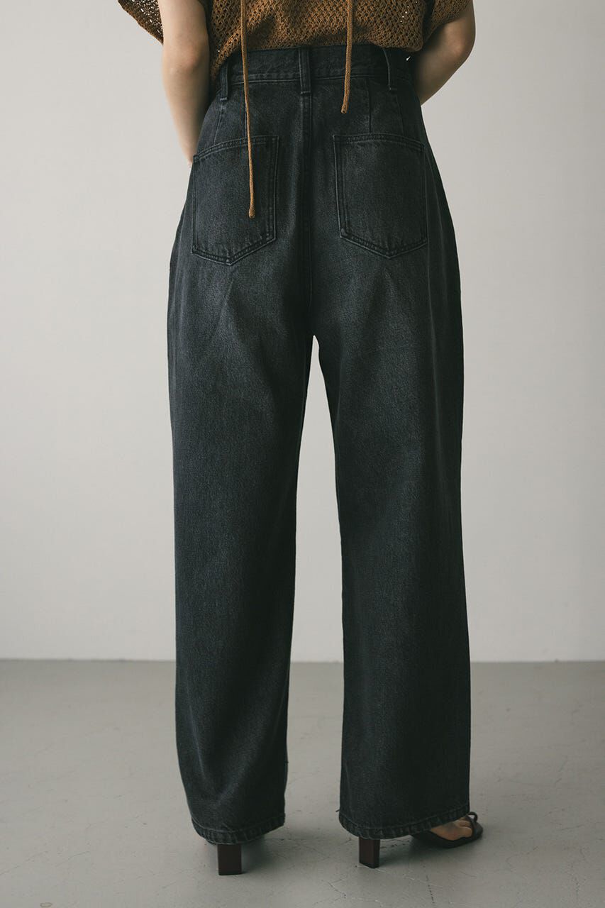STYLEMIXER「タックワイドルーズデニム」|デニム|