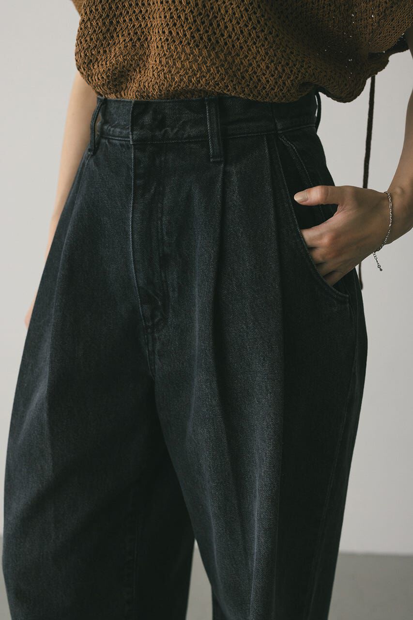 STYLEMIXER「タックワイドルーズデニム」|デニム|