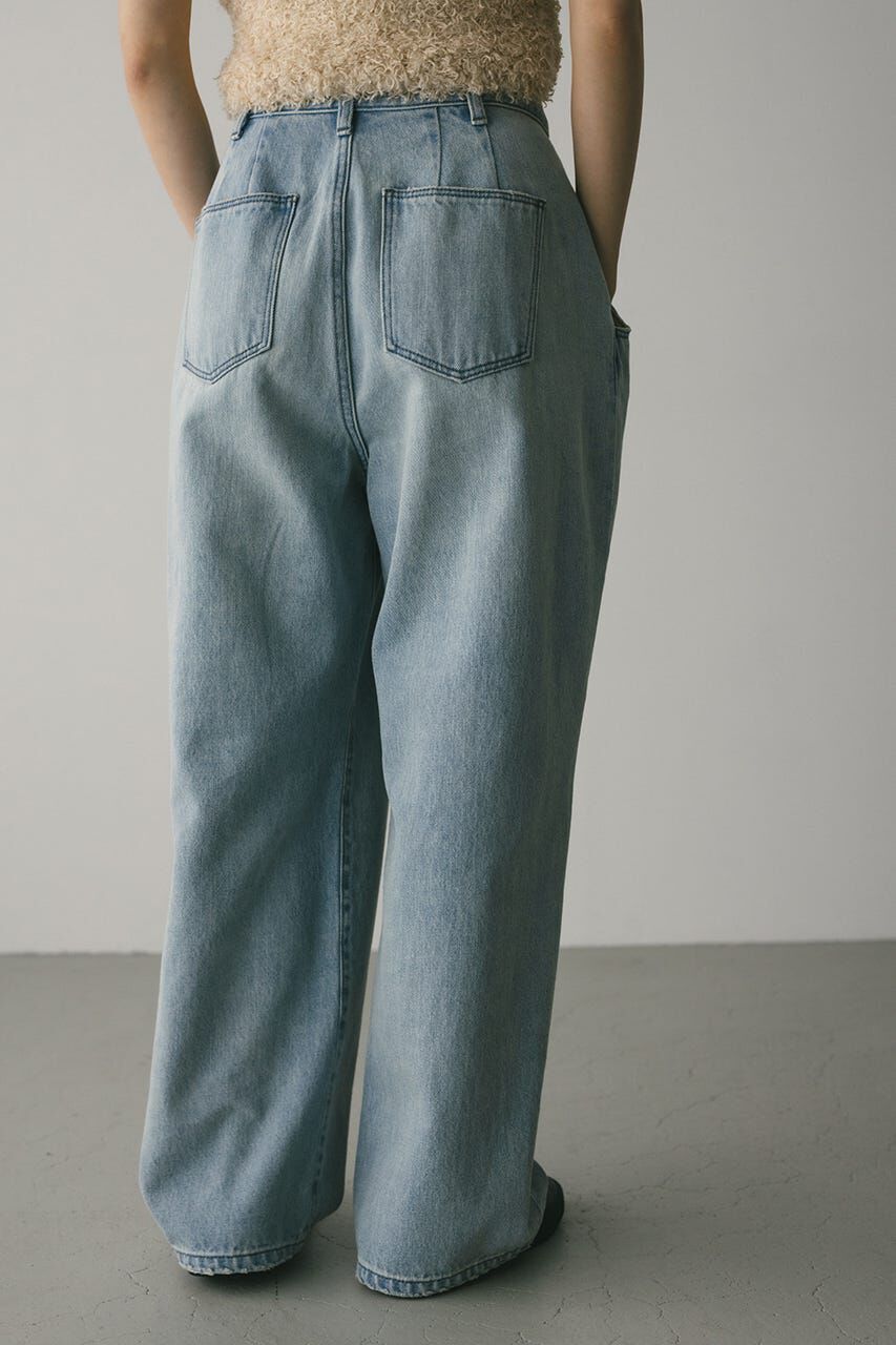 STYLEMIXER「タックワイドルーズデニム」|デニム|