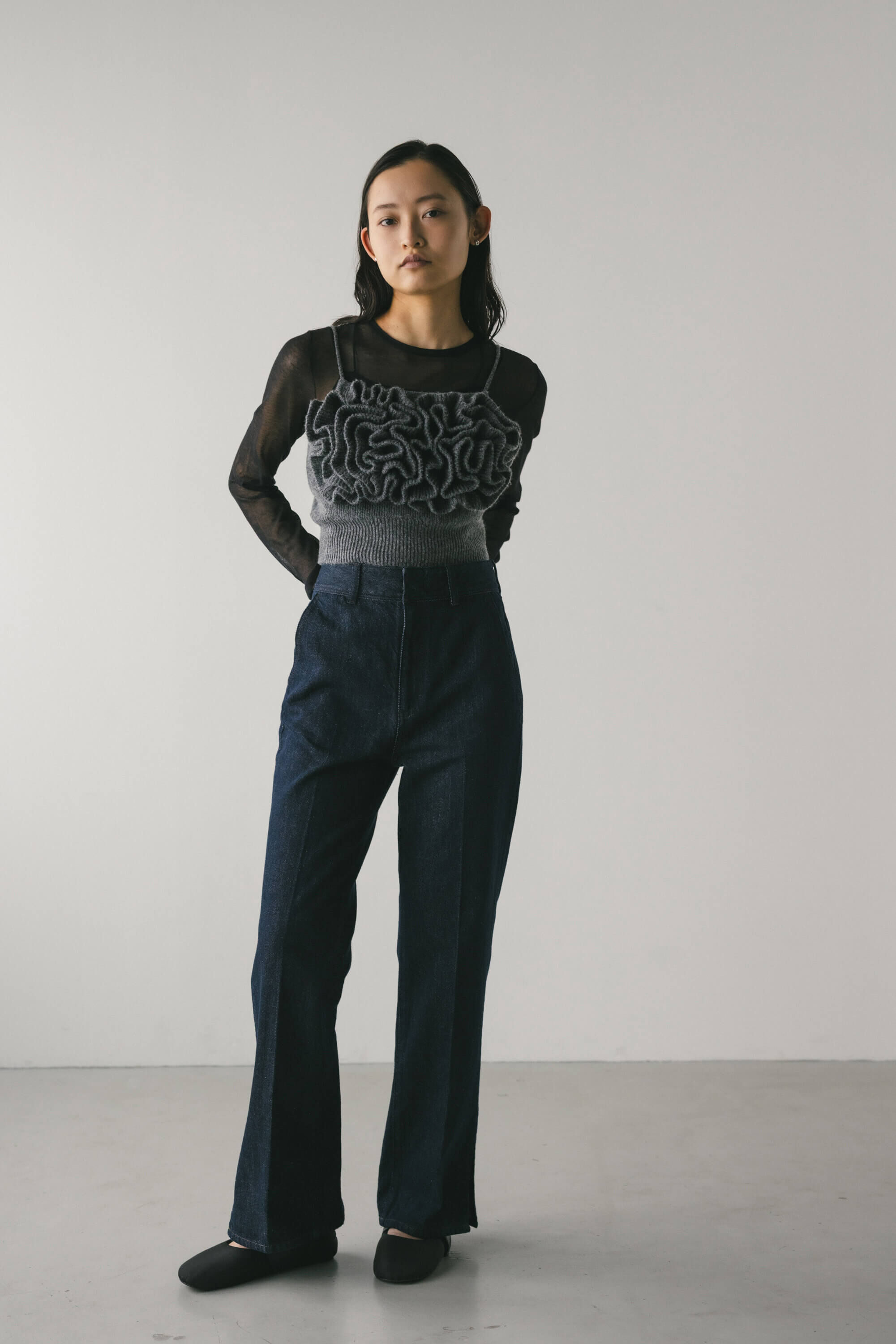 STYLEMIXER「ヘムスリットストレートデニムパンツ」|デニム|IDG