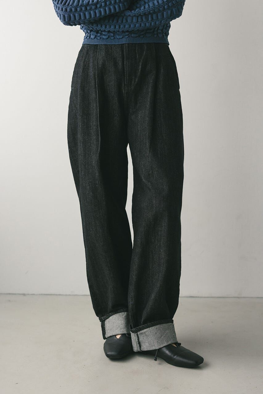 STYLEMIXER「ロールアップタックデニム」|デニム|BLK